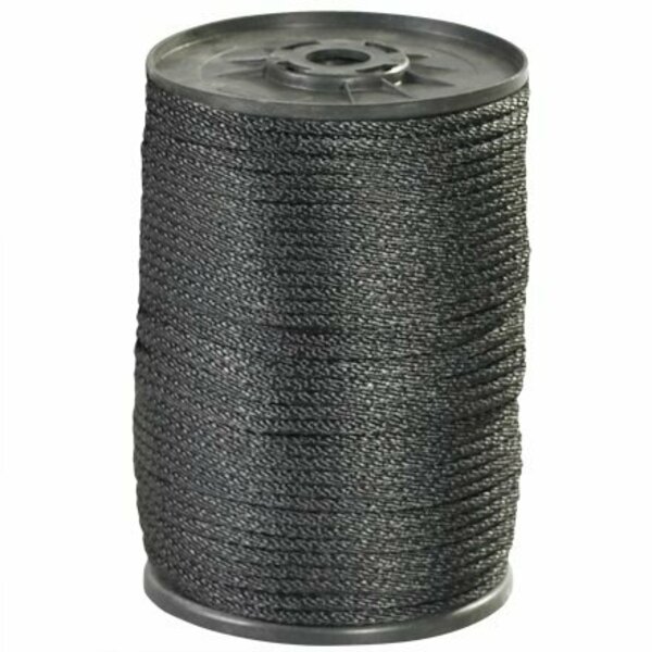 Bsc Preferred 1/8'', 320 lb, Black Solid Braided Nylon Rope S-15354